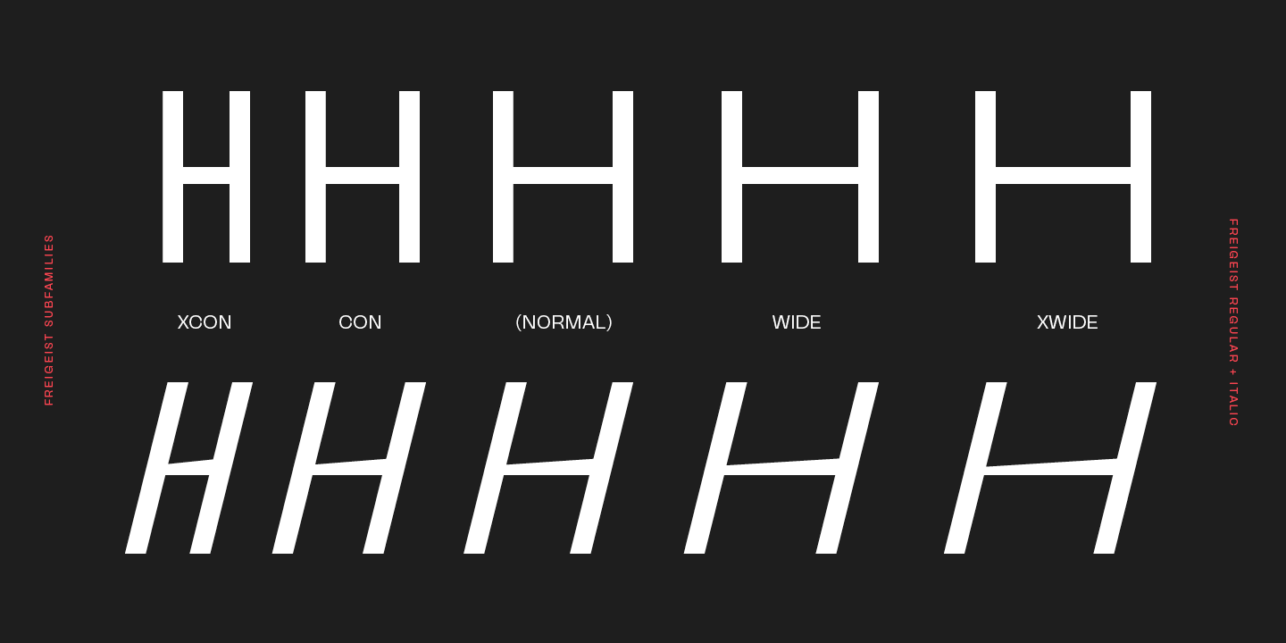 Beispiel einer Freigeist Thin-Schriftart